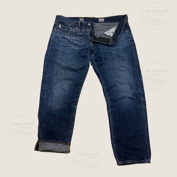 AG Adriano Goldschmied Paper Crop Jeans 30R | Made in USA, Dark Wash - Picture 2 of 8